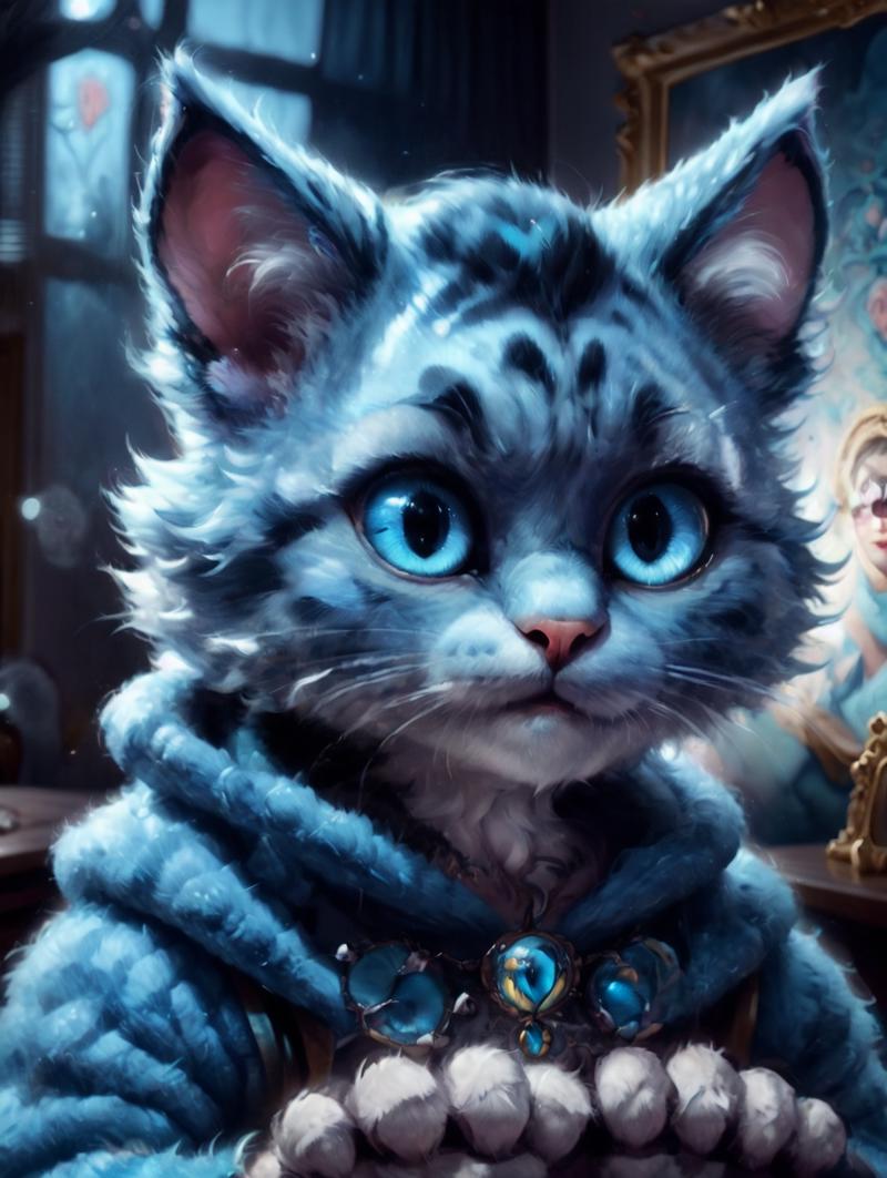 cat clothed precious jewelry blue eyes portrait 1 20231014095945.png